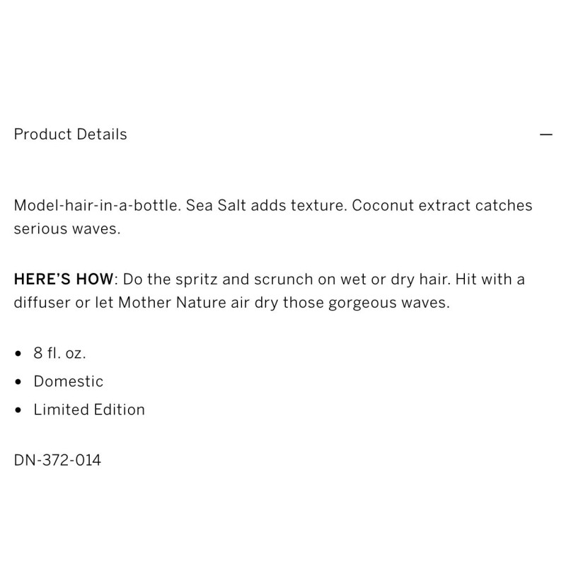 Victoria's Secret PINK Beach Hair But Better Wave Spray ~