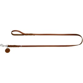 HUNTER Leash Solid Education, 11/110 Soft genuine cow leather, cognac