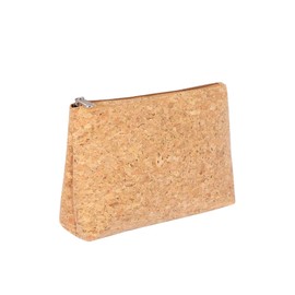 Designer Hudson & James Cork Vegan Made of Eco Friendly Cork Make up Bag Portable Large Travel Cosmetic Bag Pouch Travel Makeup Pouch Storage Organiser for Women Girl (Natural Cork)
