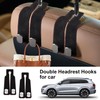 2 PCS Car Seat Headrest Hook,Car Seat Back Storage Hook,