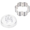 Tiger Crown Cookie Cutter, Silver, Clear, 2.8 x 2.8 x
