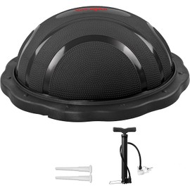 Yes4All Half Balance Ball Trainer – Half Ball Exercise Balance Trainer for Core Training & Balance Workout (Black Matte) 23.5" x 7.25"