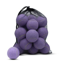 Magicorange Tennis Balls, 12 Pack Advanced Training Tennis Balls Practice Balls, Pet Dog Playing Balls, Come with Mesh Bag for Easy Transport, Good for Beginner Training Ball (Light Purple)