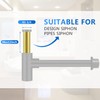 OPERMAXER Flanged Sink Tailpiece 1-1/4 in. OD, 12 inch Brass