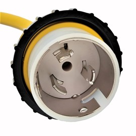 Parkworld 68017 RV Shore Power 50A Male SS2-50P to 5-15R Female 15A Tri-Outlet Adapter Cord Twist Lock CS6365 Male to (3) 5-15R Female