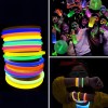 Kit de 100 pulseras LED fluorescentes de neón para fiestas
