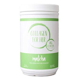 Colágeno para ella orgánico Matcha Collagen – Té verde orgánico (Matcha) y pasto alimentado con zacate elevado hidrolizado Colágeno péptidos (12.34 oz)