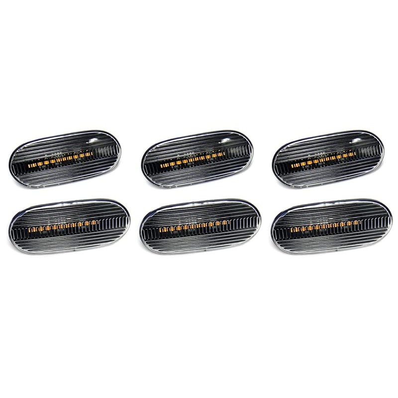 RZG 6x Clear Lens Side Marker Amber LED Indicator Reflector
