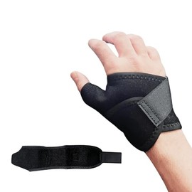 SEVEN MINE Muñequera Boomerang con Soporte en el Pulgar (Talla Universal - Ambidiestra) Ferula