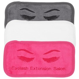 VICASKY 3pcs Eyelash Extension Forehead Pads Soft Skin Friendly Lash Extension Rest Bands for Home Salon Use Comfortable Lash Tool Kit Accessories White Grey