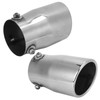 Silver Universal Exhaust Muffler Stainless Steel Exhaust Tip 76mm/2.99in Inlet