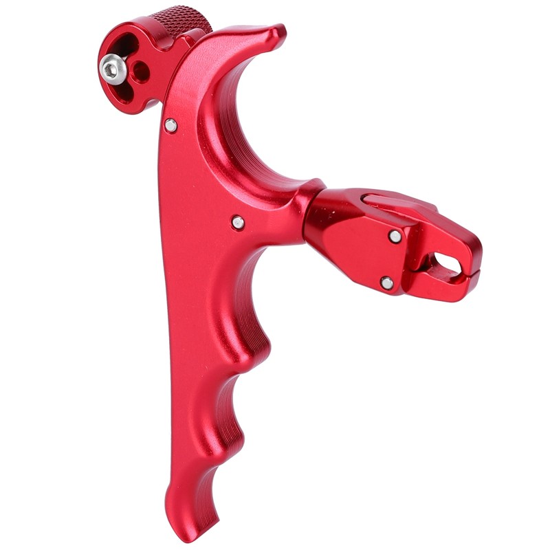 Metal 4-Finger Bow Release Caliper Thumb Trigger Grip Hunting Shooting