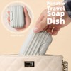 Aieino 2 PCS Travel Soap Case with Lid, Secure Snap-Lock