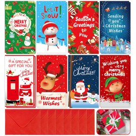 Funnlot 16pcs Christmas Money Wallets Christmas Money Wallets for Cash Gifts with Envelopes Christmas Money Cards Christmas Cash Wallets for Kids Family Christmas Money Envelopes with Stickers