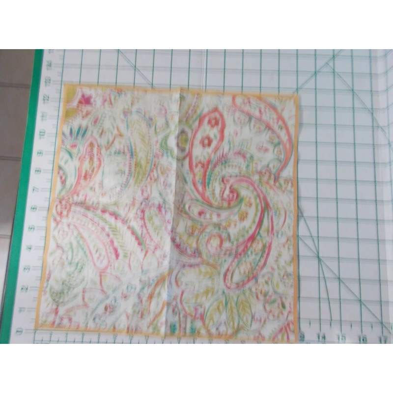 Caspari Two Decorative Luncheon Napkins for Decoupage "Painted Paisley Gold