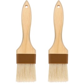 Pastry Brush,Basting Brush for Cooking,Natural Boar Bristle Pastry Brush for Baking,Not Shed Cooking Brush for Oil and Sauce,Butter Brush,Food Brushes,Baster,Egg Wash Brush Kitchen Gadgets(1.5 inch)
