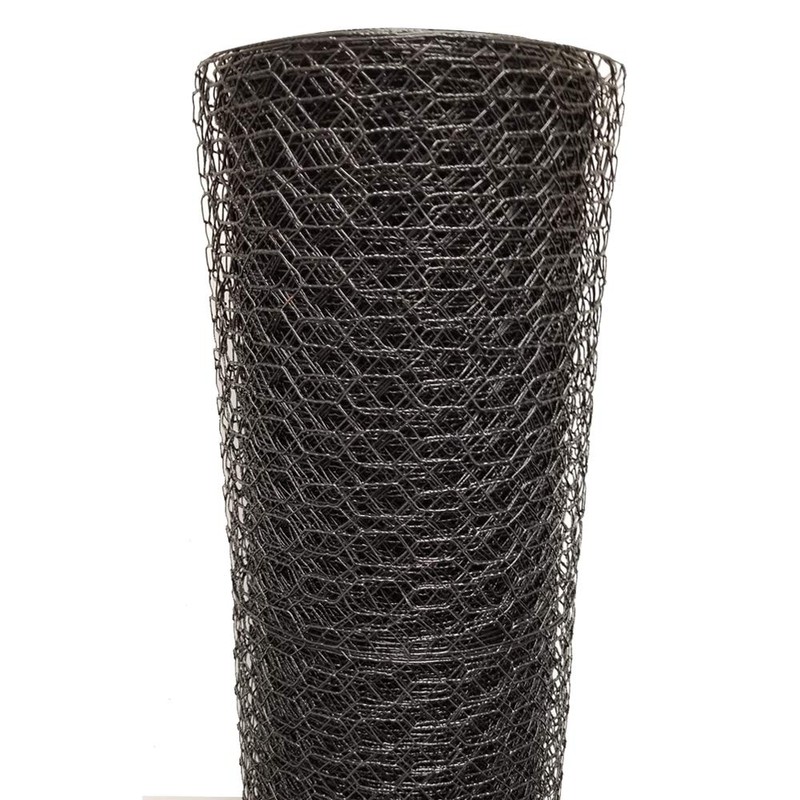 Vinyl Coated Poultry Netting, 1" x 12" x 150', Black