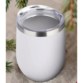 Unbranded Wine tumbler with lid Great Valentines Day Gift Cute White Hot Or Cold Small