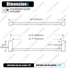 KOKOSIRI Bathroom Towel Rack Wall Mounted 24-Inch Bath Towel Bar
