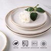 AmorArc Ceramic Dinnerware Sets, Wavy Rim Stoneware Plates and Bowls