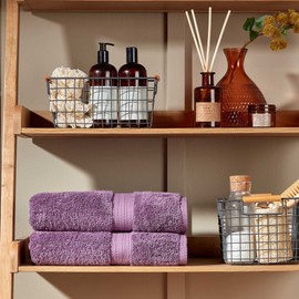 Christy Renaissance 2 Hand Towels Set | Berry Purple | 100% Egyptian Cotton | Luxuriously Soft and Super Absorbent | 675 GSM | Plush Fluffy and Long Lasting