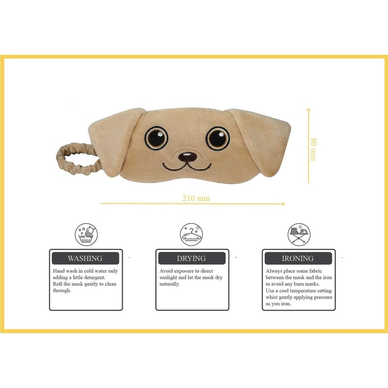 Dog Animal Plush Sleep Eyemask (Golden Labrador Retriever)