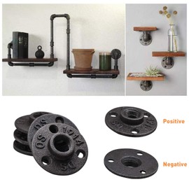 1" Floor Flange, Home TZH Malleable iron Pipe Fittings for Industrial vintage style, Flanges with Threaded Hole for DIY Project/Furniture/Shelving Decoration (20 Pack)