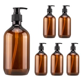 6 Pack Envase Botella 500 ml con Dispensador Dosificador, Dispensador de Jabón Líquido, Dispensador de Jabon Baño, Botella Recipiente Botes de Champú,