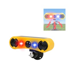 FAUOSWUK Solar Outdoor Motion Sensor Alarm, Weatherproof 129DB Loud Noise Maker Dog Barking Gunshot 13 Kinds of Sound, Rechargeable Detector Driveway Alert System for Drive Away Intruders