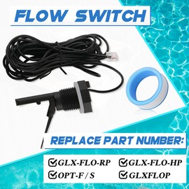Upgraded GLX-FLO-RP Pool Flow Switch for Hayward Goldline Aquarite Salt Systems, Pool Flow Sensor for Hayward Salt Cell and Chlorine Generator with 15FT Cable Pool Flow Switch