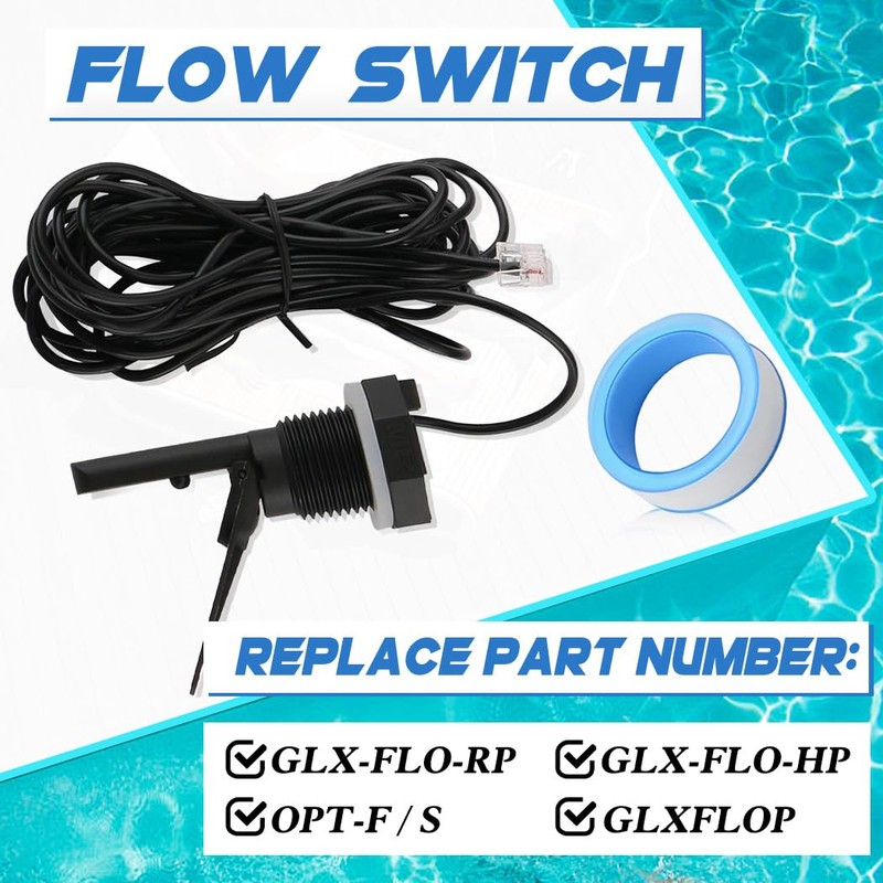 Upgraded GLX-FLO-RP Pool Flow Switch for Hayward Goldline Aquarite Salt