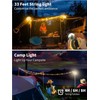 LED Camping Lampe USB Wiederaufladbar 10M Lichterkette 5 Beleuchtungsmodi Timer