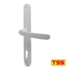TSS White UPVC Door Handle Pair Set, 92mm PZ (Centres),