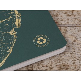 Calligraphe Clairefontaine Forever Premium 68446C Spiral Notebook DIN A6 100% Recycled 60 Sheets Micro-Perforated and Removable Lined White 90 g Assorted Colours Pack of 1