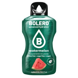 Bolero Advanced Hydration Sugar-Free Water-Flavoring Single-Serve Sticks, Convenient Calorie-Free Drink-Mix Powder Packets, Watermelon, 3 Packs of 12