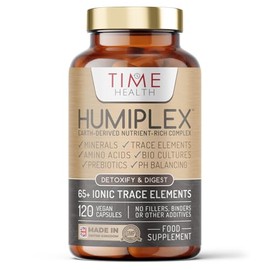Humiplex™ - Humic Multi-Nutrient Complex - Minerals, Trace Elements, Amino Acids, Probiotics & Prebiotics - pH Balance, Detox & Digestion - UK Made - Zero Additives - Vegan (120 Count (Pack of 1))