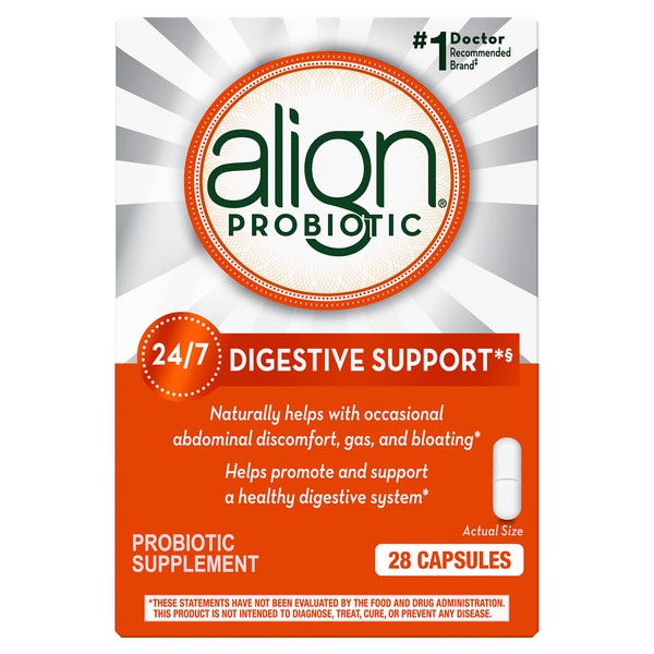 Align Probiotic, Probiotics for Women and Men, Daily Probiotic Supplement for Digestive Health*, #1 Recommended Probiotic by Doctors and Gastroenterologists‡, 28 Capsules