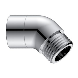 135 Degree Elbow Shower Head Adapter All Metal Handheld Shower Head Elbow Adapter Shower Arm Angle Adapter Shower Arm Extension Shower Adapter For Shower Head Extension Pipe (135°, Chrome)