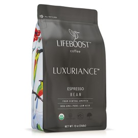 Lifeboost Organic Espresso Beans Whole – USDA Organic, Low Acid, Mold-Free Dark Roast Coffee – Whole Bean, Single Origin, High Caffeine Arabica – 12 oz Bag