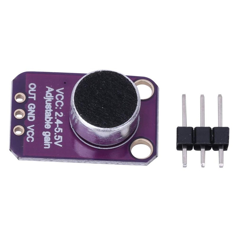 2.4V to 5.5V Microphone Amplifier Module, MAX4466 Excellent Power Supply