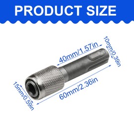 XPEX Pack of 3 Sds Plus Adapter, 6.35 mm Drill Holder, Sds Drill Chuck, Hex Shank Bit Holder, Bit Holder, SD Adapter for Normal Drill Chuck for Earth Drill, Home Decoration Projects (Silver)