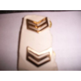 ROTC Sergeant RANK DRESS GOLD PIN ONE PAIR ARMY AND AIRFORCE GRADE SERGEANT ROTC