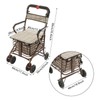 CNCEST Foldable Rolling Walker for Seniors with Seat,330 lbs Capacity,Adjustable