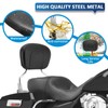 Detachable Sissy Bar Passenger Backrest with 4-Point Docking Hardware Kit