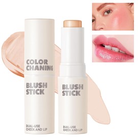 Colorete en Barra que Cambia de color, Barras de Colorete de Maquillaje Multiusos, Blush Transparentes que Cambia de Color KCHOOH Rubor Transparente Resistente al Agua y de Larga Duración paraMejillas, Ojos y Labios