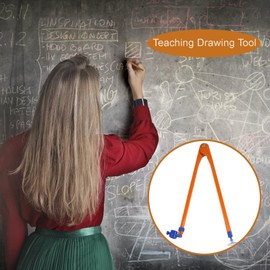 Ragyzity Demonstration Compass, Huge Plastic Compass Large Math Teaching Compass Math Geometry Tools, Large Circle on School Classroom Whiteboard Chalkboard Stationery Supplies
