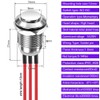 Gebildet 2pcs Wired 12mm Waterproof Instant Metal Push Button 3