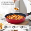 Vinchef Nonstick Skillet with Lid, 11In/5Qt Aluminum Deep Frying Pan