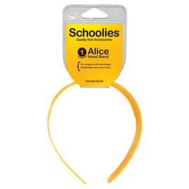 Schoolies Hair Accessories Alice Head Band, Unreal Gold