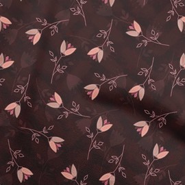 oneOone Velvet Maroon Fabric Dotted Floral Quilting Supplies Print Sewing Fabric by The Yard 58 Inch Wide